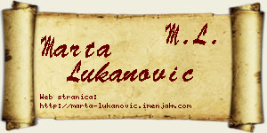 Marta Lukanović vizit kartica